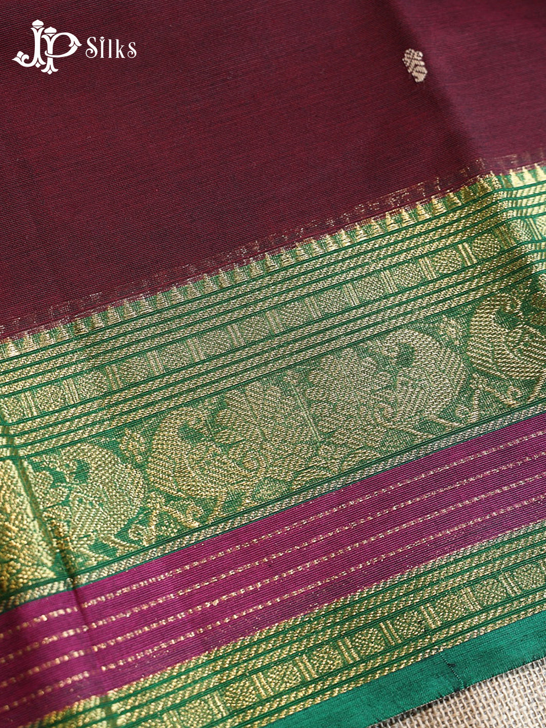 Dark Brown Theni Cotton Saree - G879