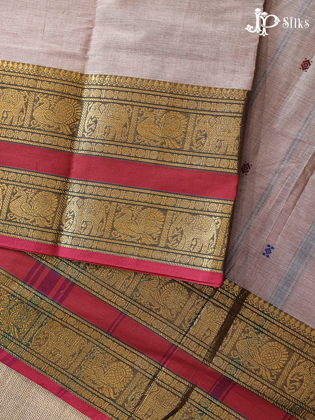 Peach Theni Cotton Saree - G904