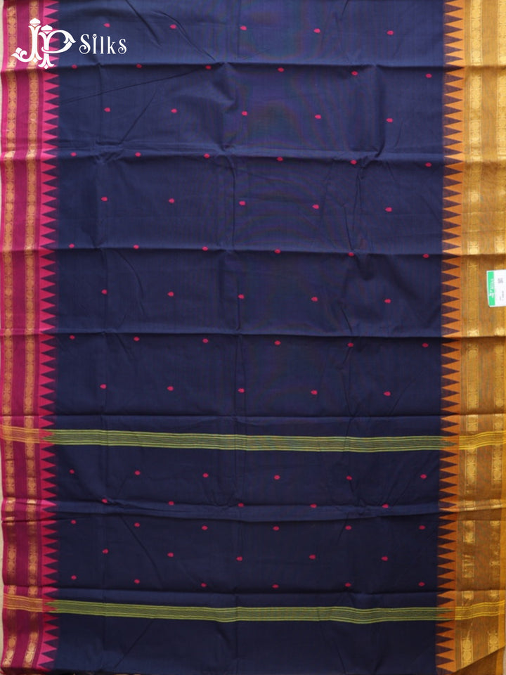 Ink Blue Theni Cotton Saree - G898