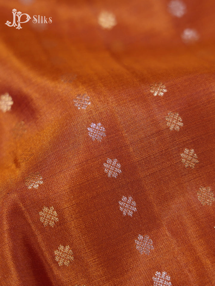 Rust Orange & Magenta Pink Soft Silk Saree - G824-view3