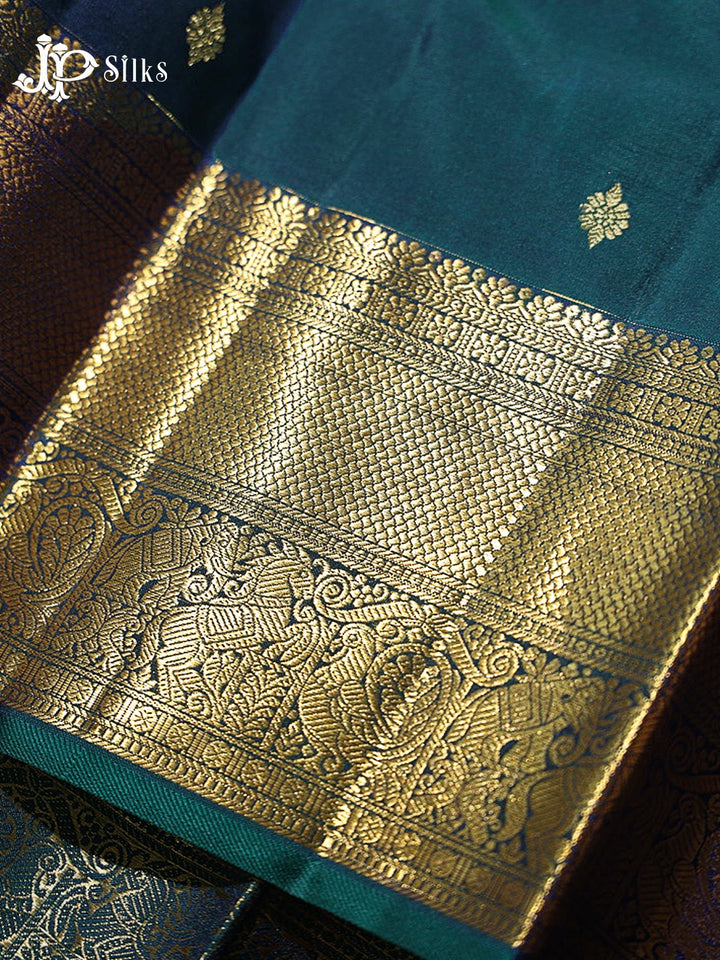 Peacock Green Kanchipuram Silk Saree - G868