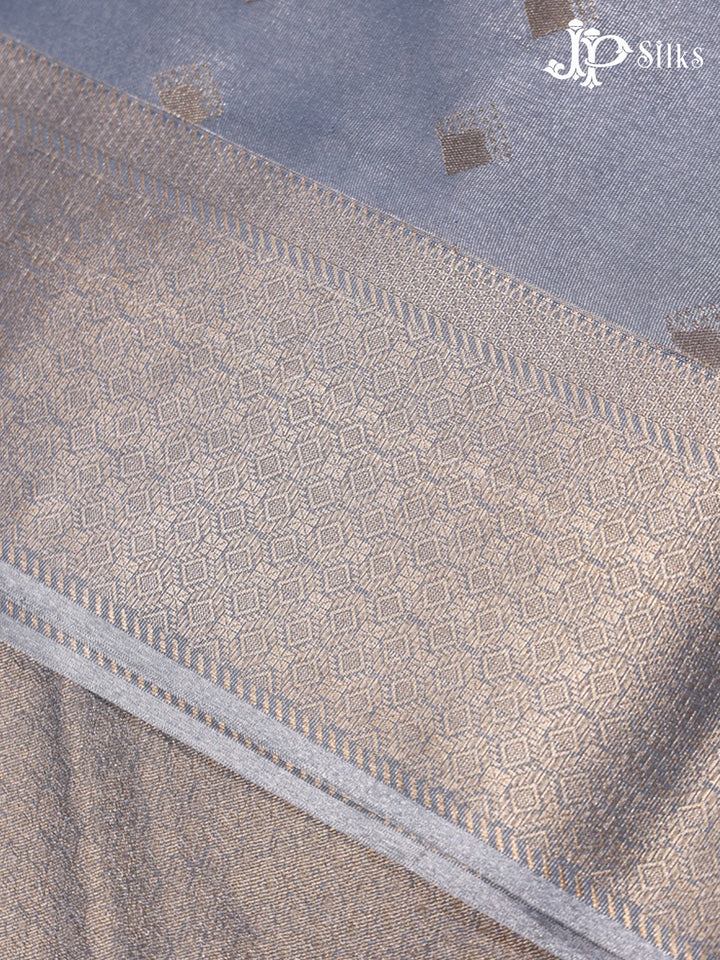 Grey Semi Soft Silk Saree - F3582