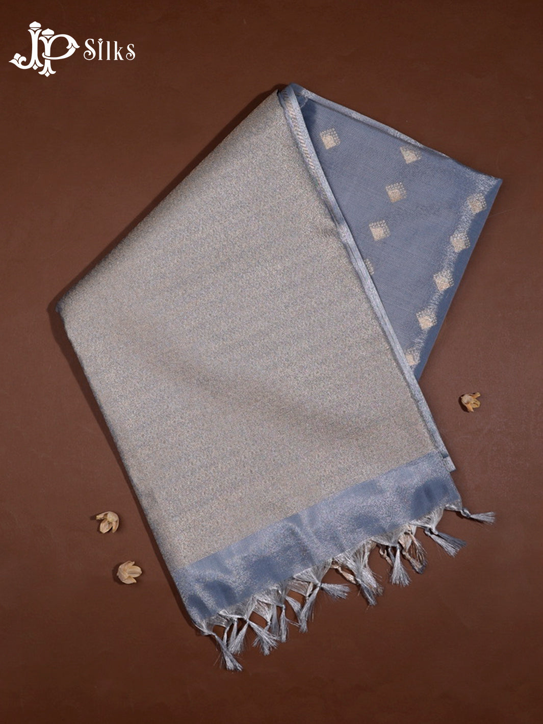 Grey Semi Soft Silk Saree - F3582- view1