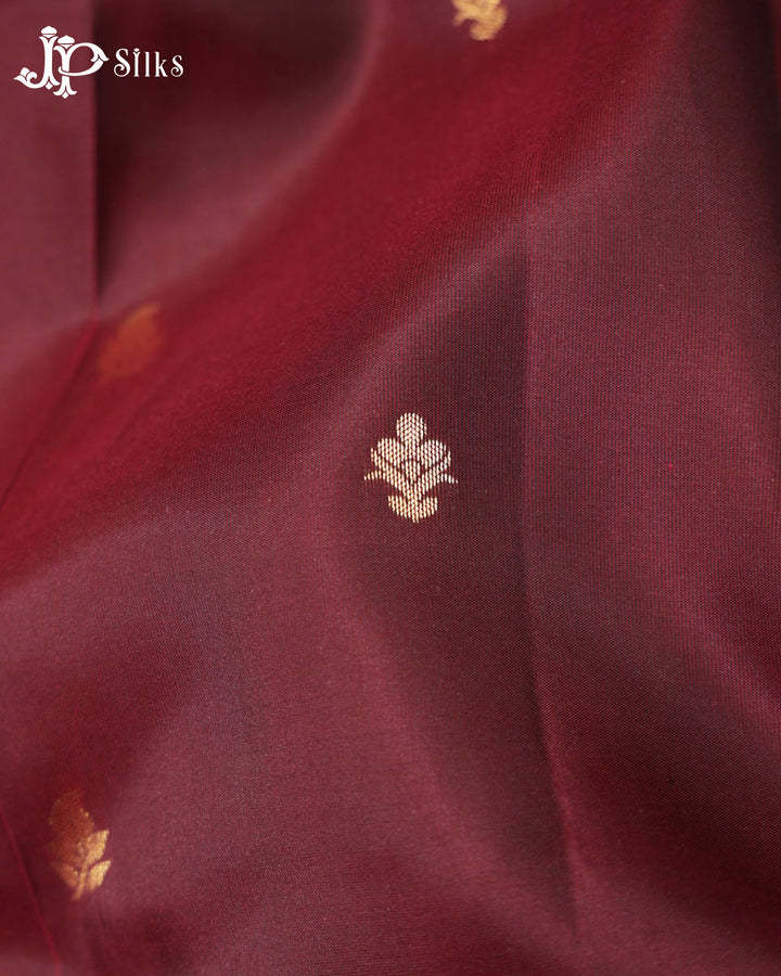 Dark Grapes & Black Pure Silk Mix Saree - G925