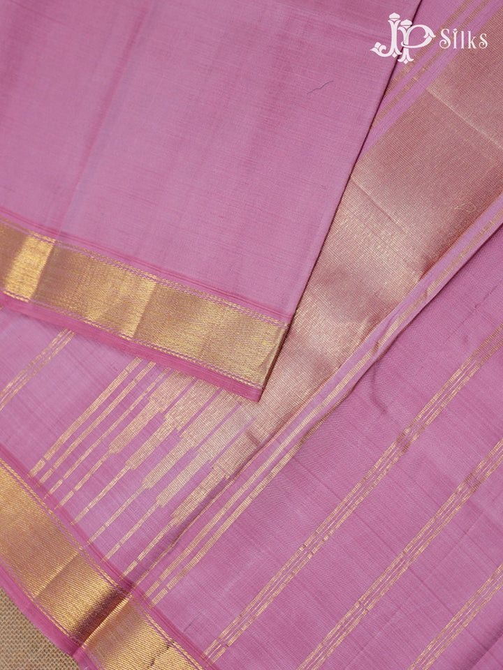 Baby Pink Kanchipuram Pure Silk Saree - F3489