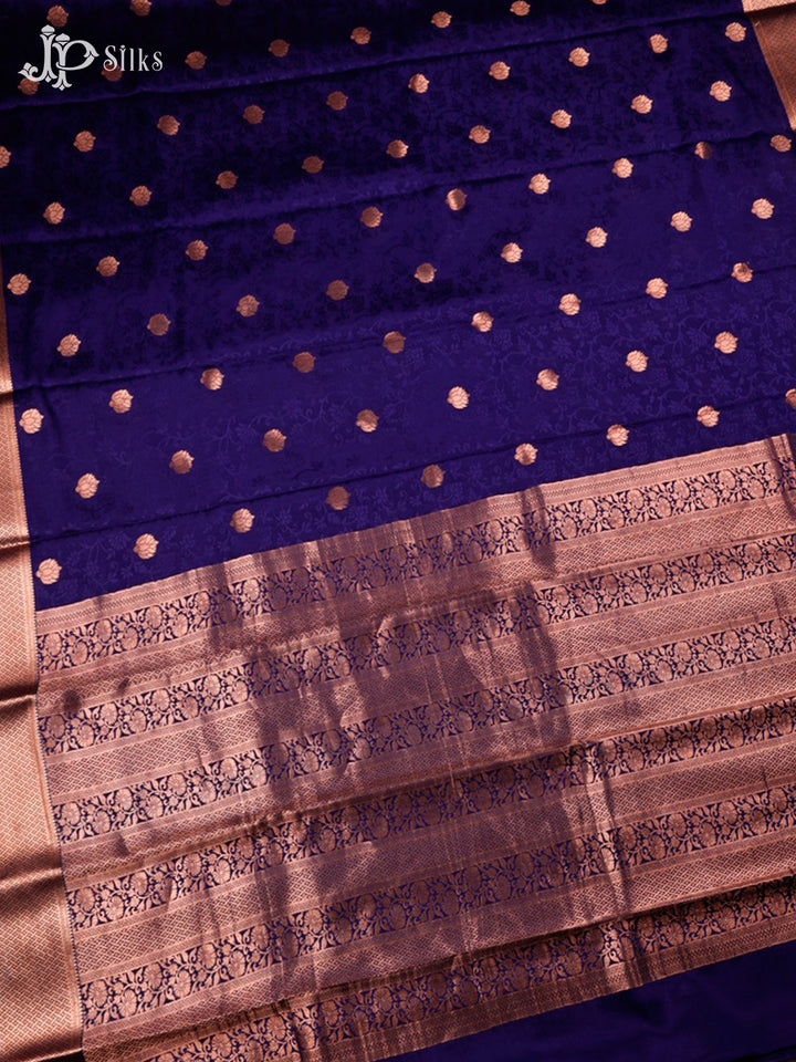 Dark Ink Blue Mysore Silk Saree - D4768