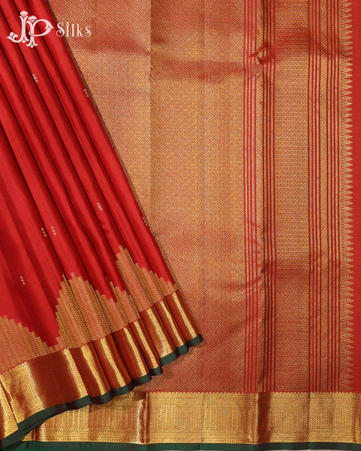 Red Kanchipuram 2G Zari Silk Saree - G867