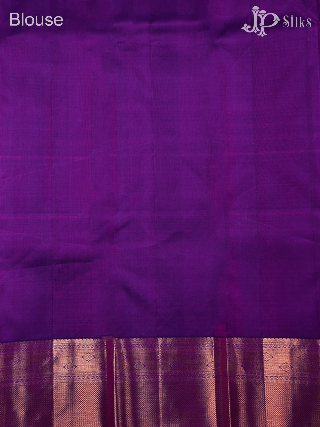 Yellow with Purple Bridal Kanchipuram Silk Saree - E5001 - View 7