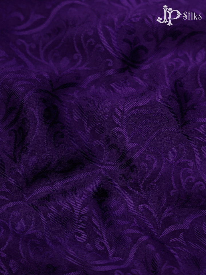 Dark Violet And Pink Mysore Silk Saree - D4760