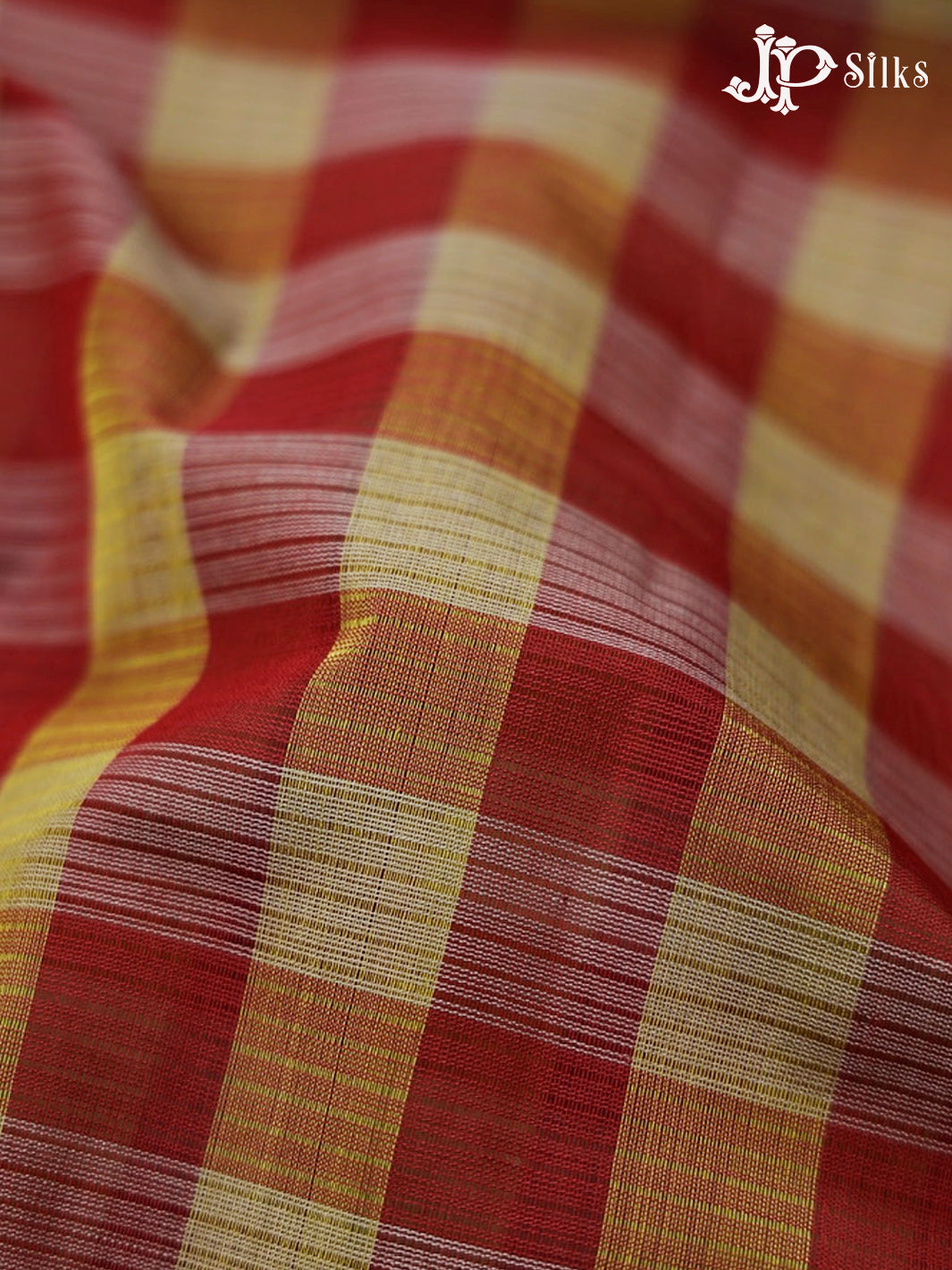 Maroon, Green And Light Red Venkatagiri Cotton Saree - D9925