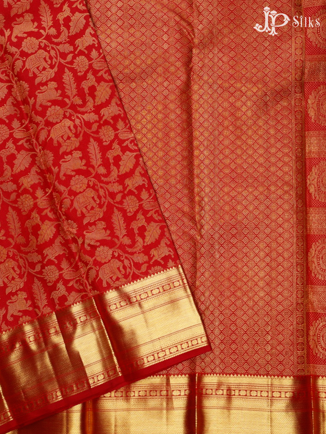 Red Bridal Kanchipuram Silk Saree - G214