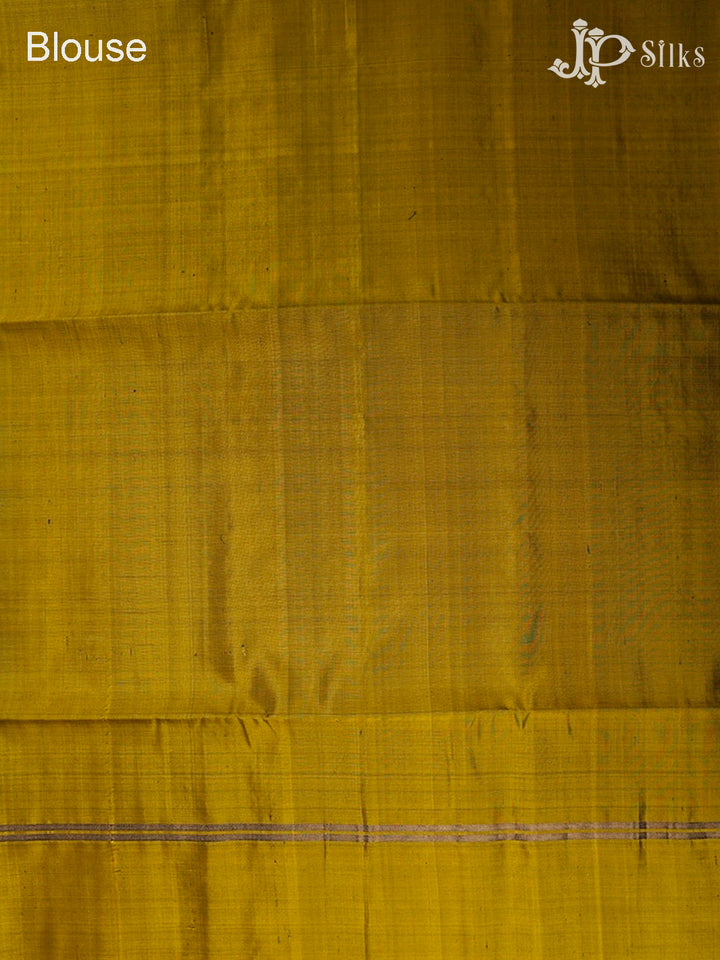 Violet And Olive Green Soft Silk Saree - E4540