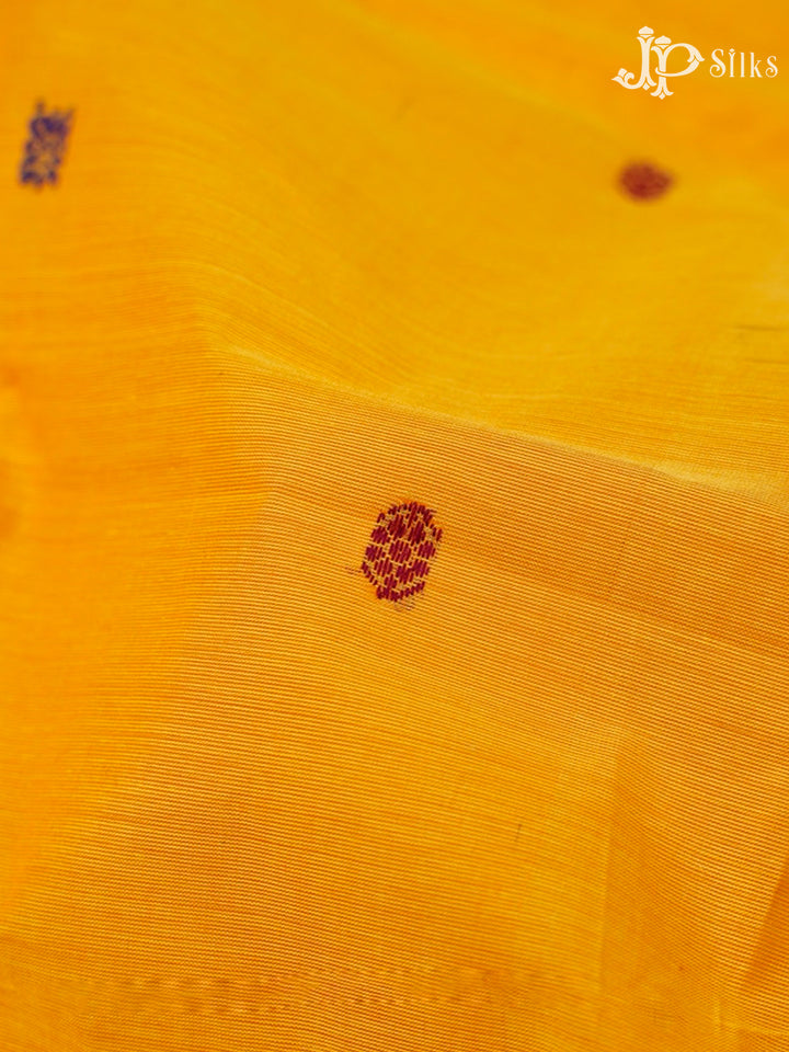 Dark Mango Colour Cotton Saree - G93