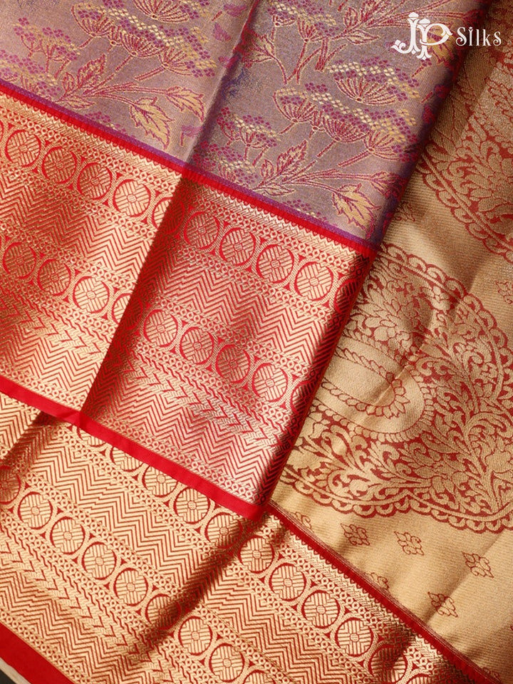 Magenta, Red and Blue Art Silk Saree - G302