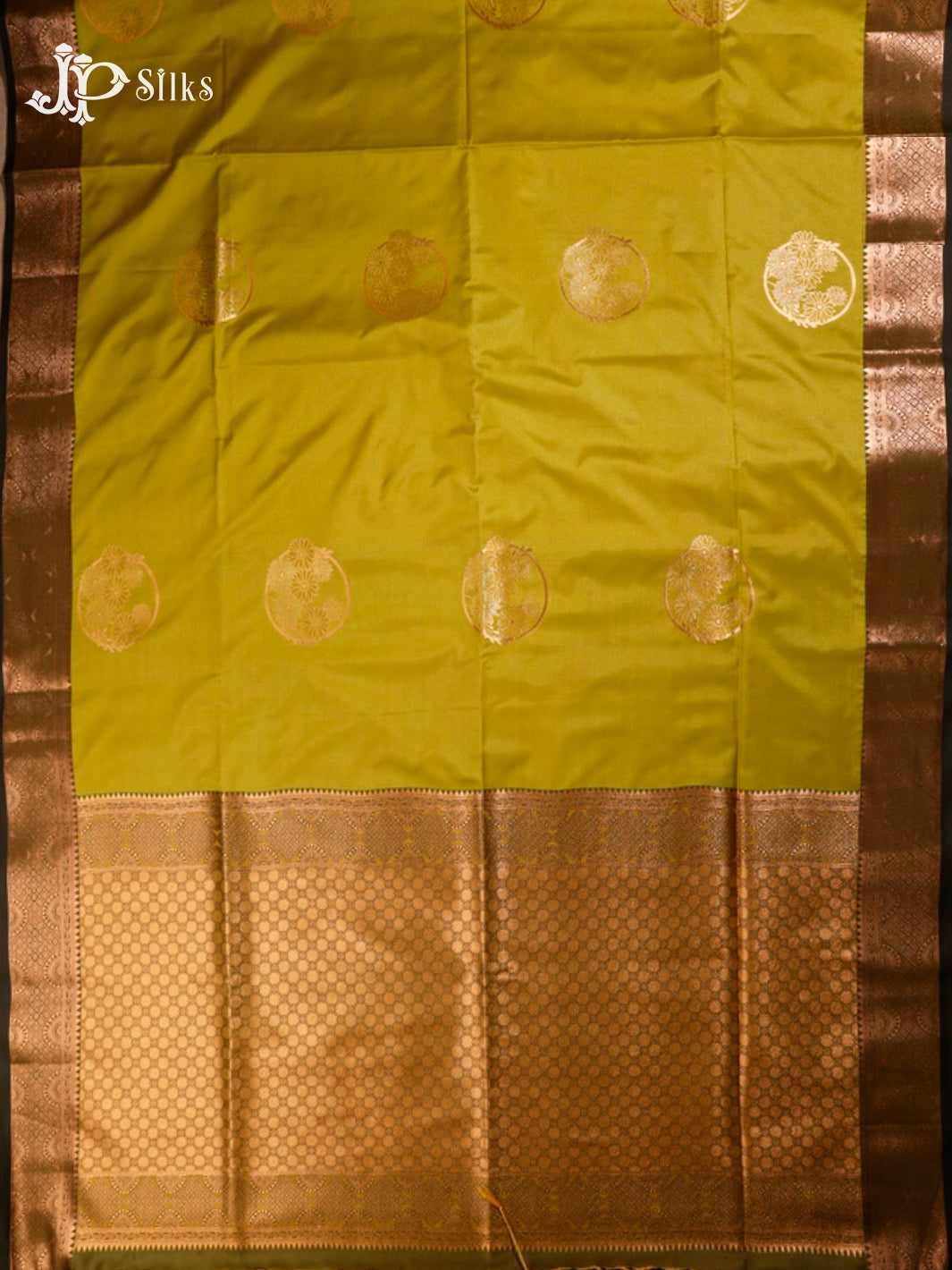 Green & Olive Green Semi Soft Silk Saree - F3590-view6