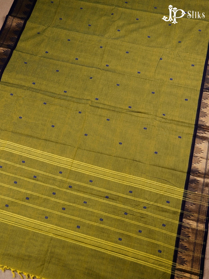 Green And Blue Theni Cotton Saree - G67