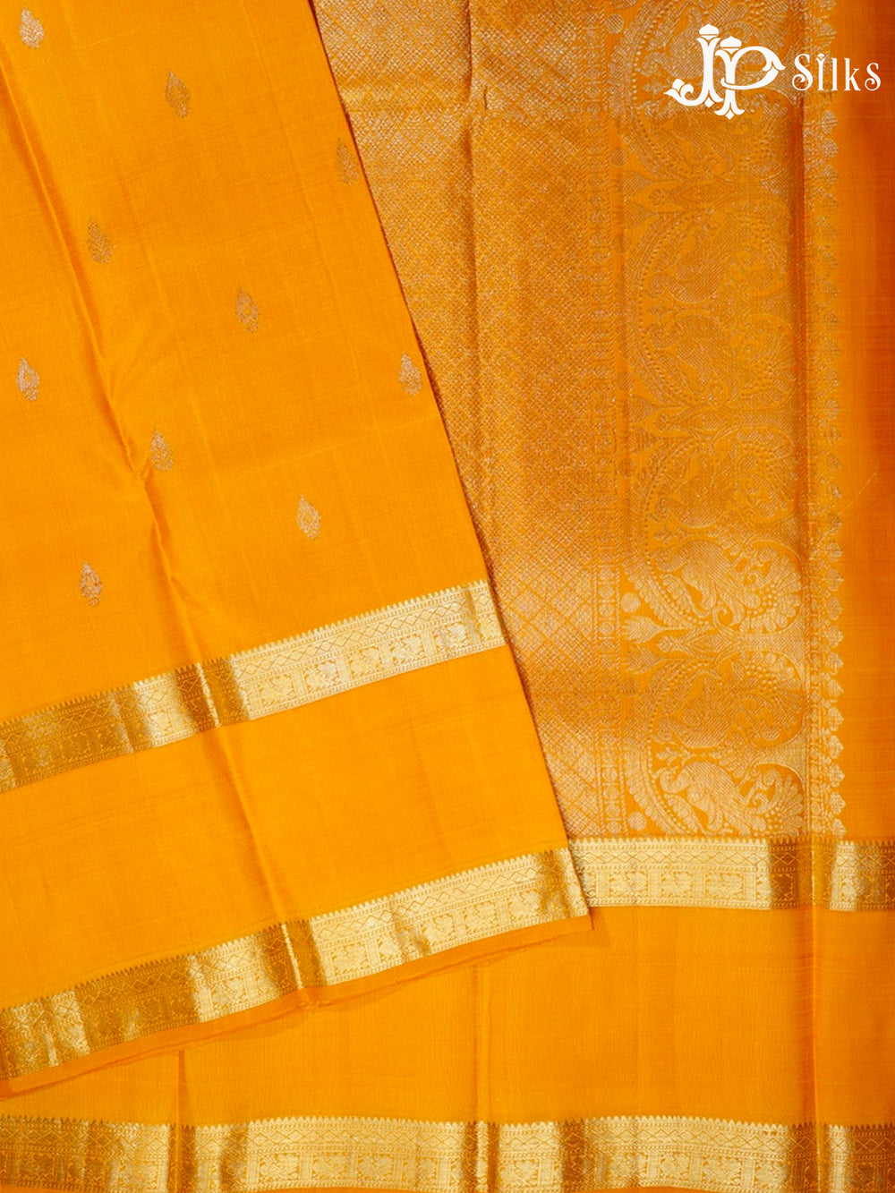 Mango Yellow Kanchipuram Silk Saree - F3482 “View2”
