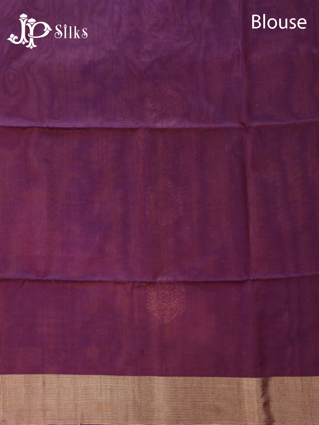 Golden Brown and Deep Violet Kora Cotton Saree - G914