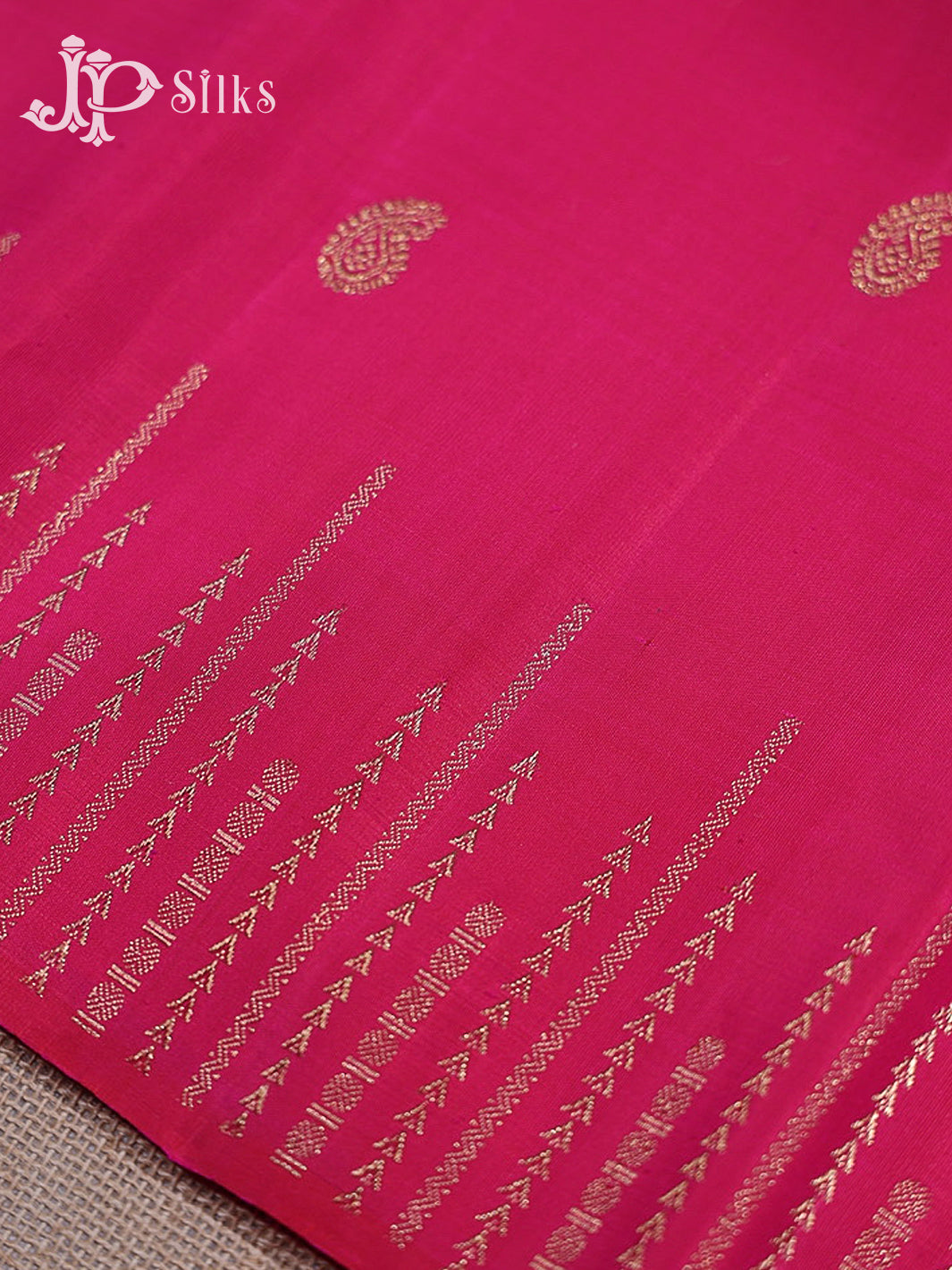 Reddish Pink Kanchipuram 2G Zari Silk Saree - H7