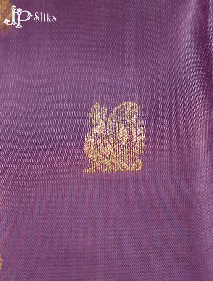 Dark Lavender & Brown Pure Silk Mix Saree - G330-view4