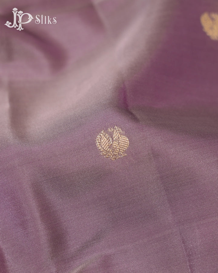 Lavender Purple & Maroon Pure Silk Mix Saree - G922