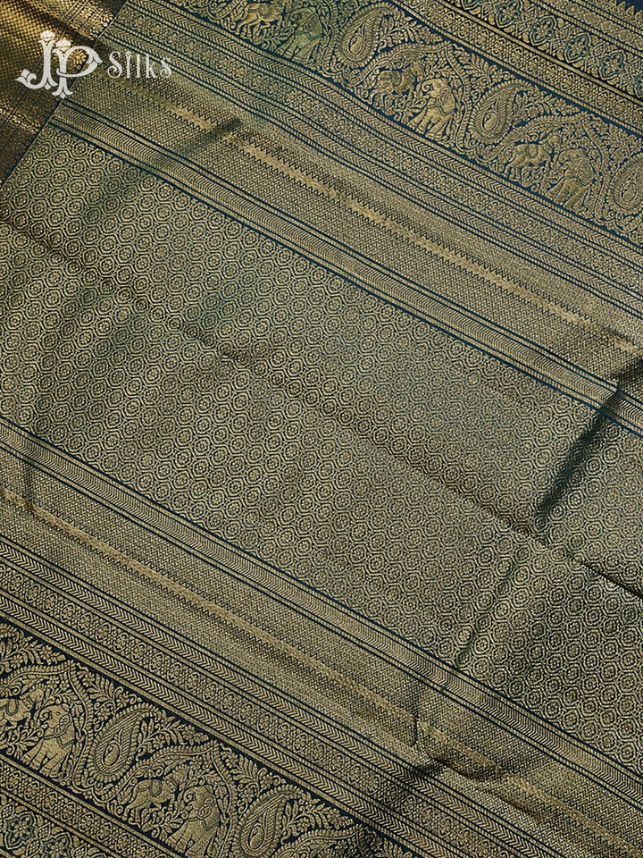 Peacock Green Kanchipuram Silk Saree - G868