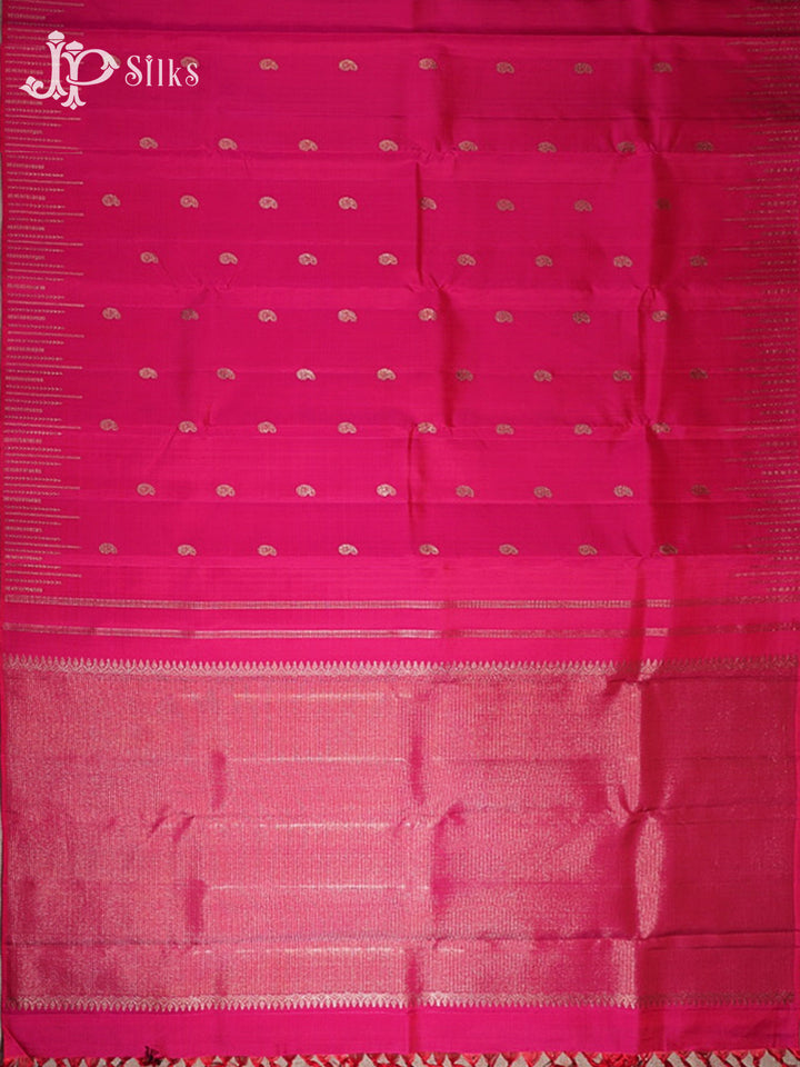Reddish Pink Kanchipuram 2G Zari Silk Saree - H7