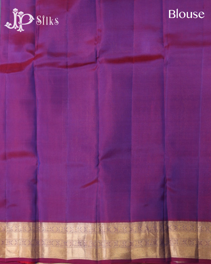 Dual Shade Purple & Magenta Pink Pure Silk Mix Saree - G926
