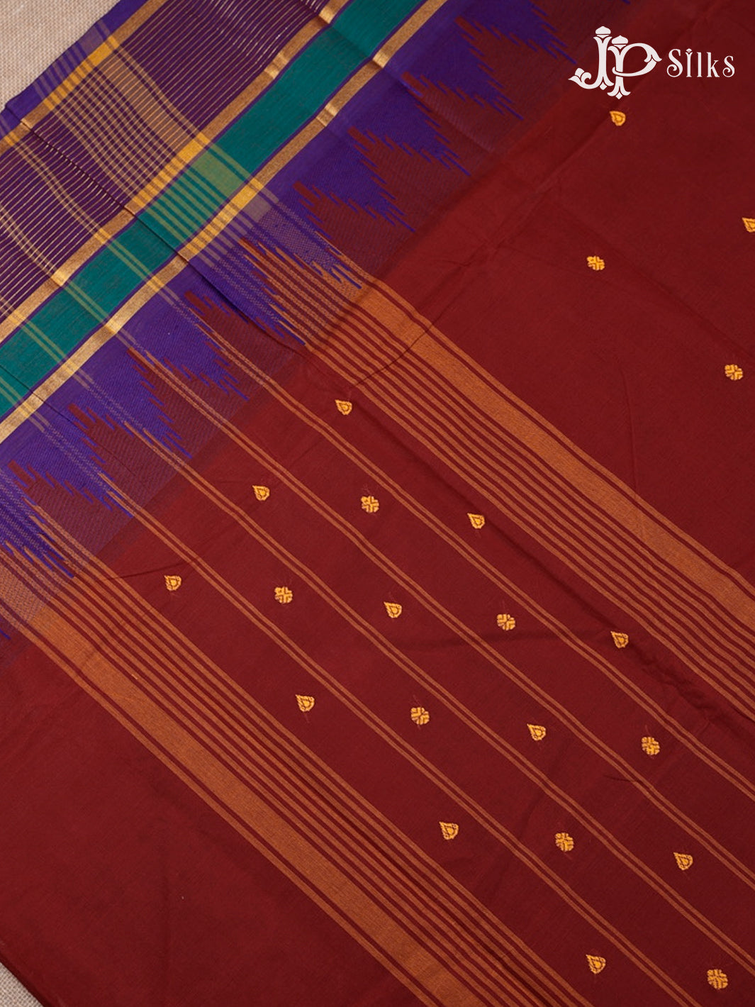 Maroon Theni Cotton Saree - G100