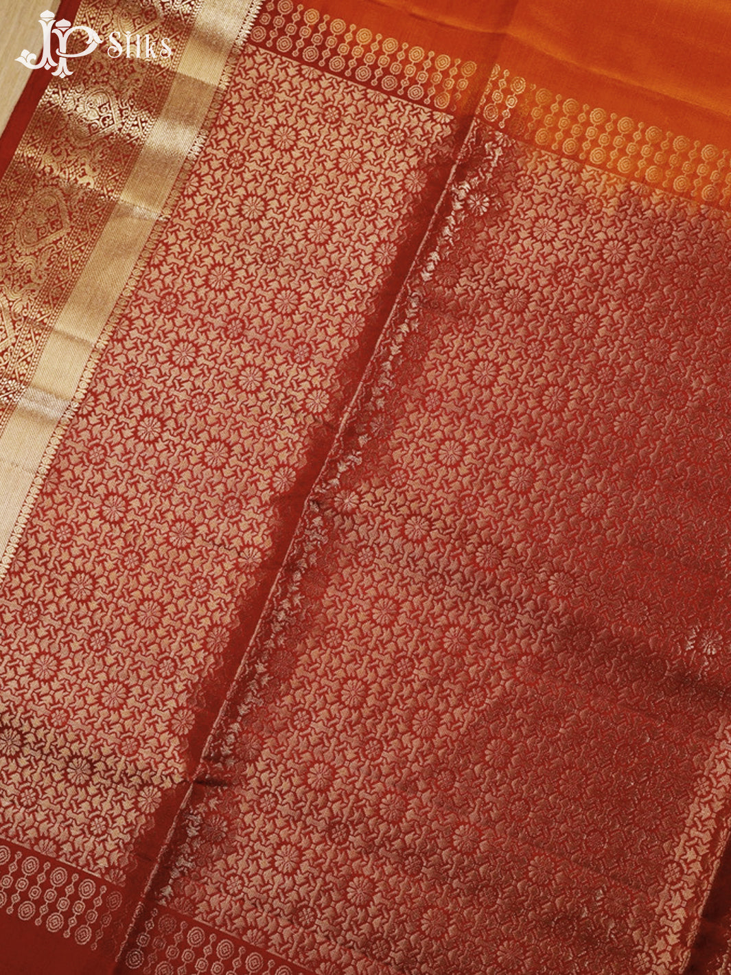 Rust and Maroon Soft Silk Saree - G347