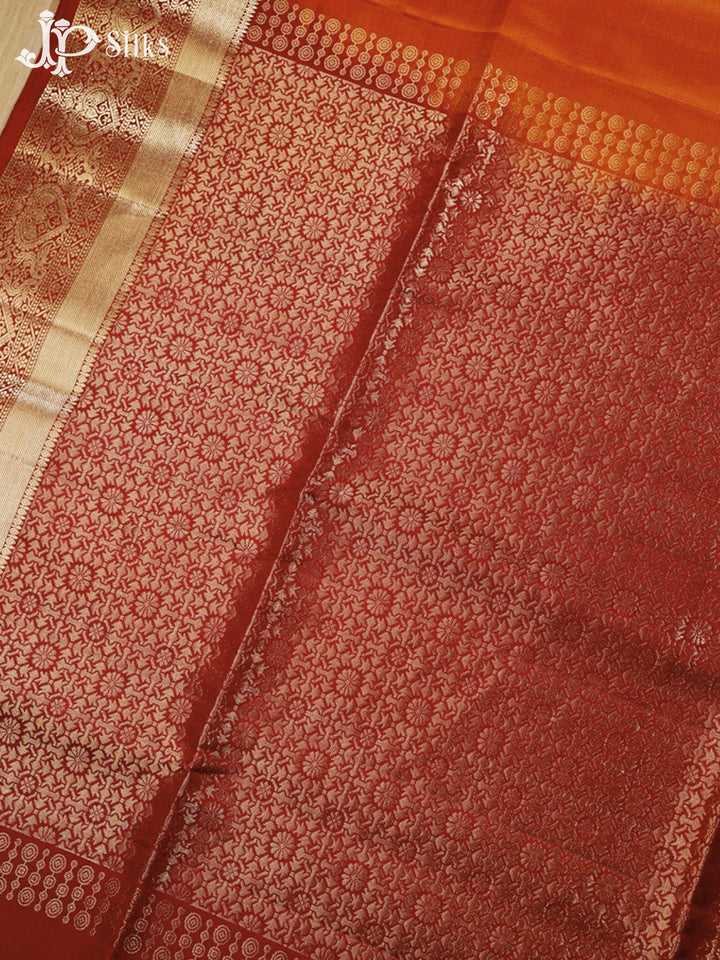Rust and Maroon Soft Silk Saree - G347