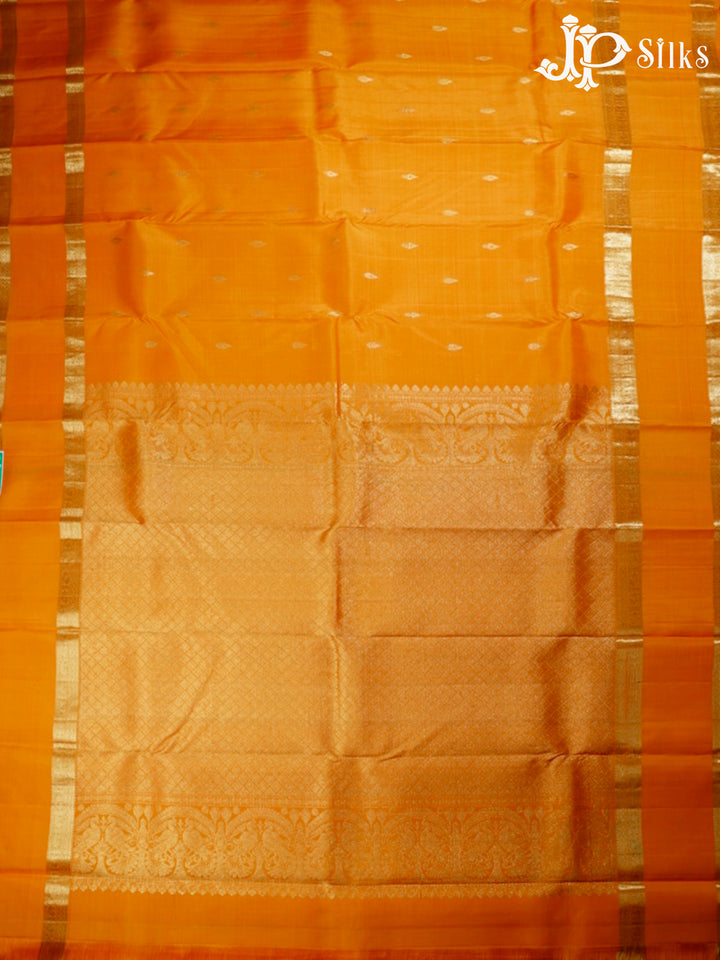 Mango Yellow Kanchipuram Silk Saree - F3482 “View3”