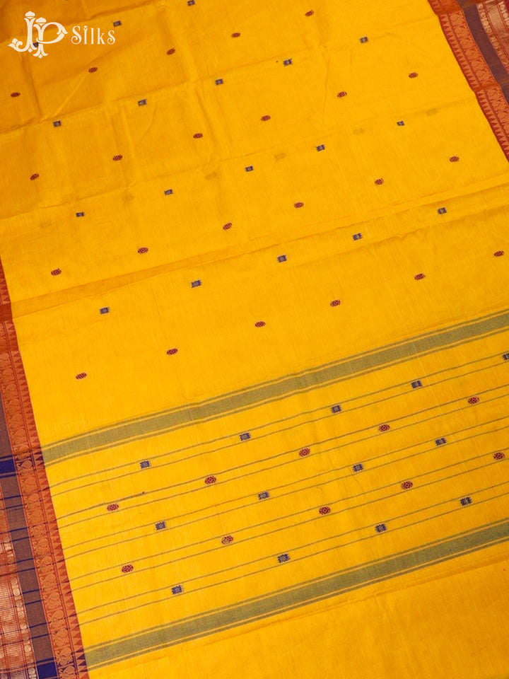 Dark Mango Colour Cotton Saree - G93