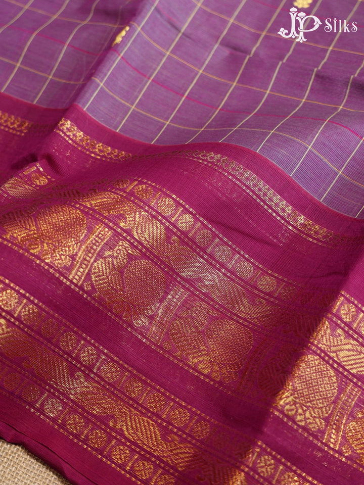 Lilac Theni Cotton Saree - G877