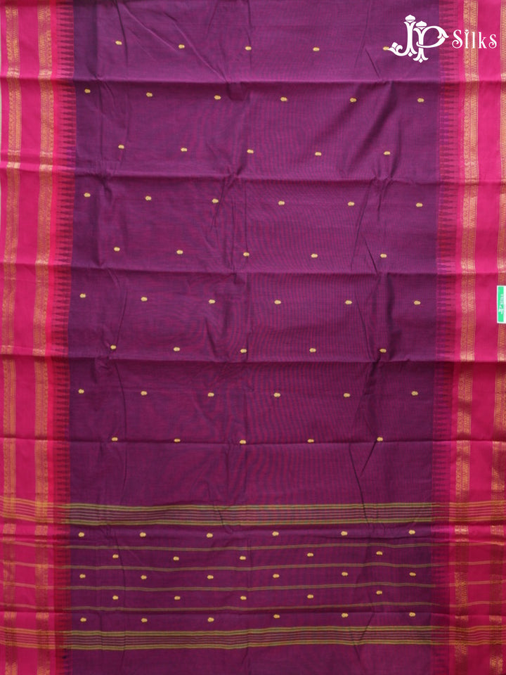 Grape Purple Theni Cotton Saree - G891