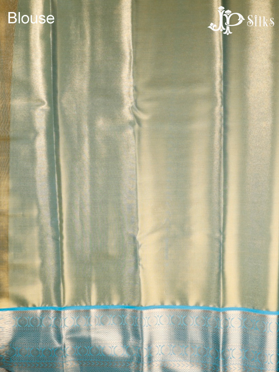 Sky Blue and Gold Art Silk Saree - G301