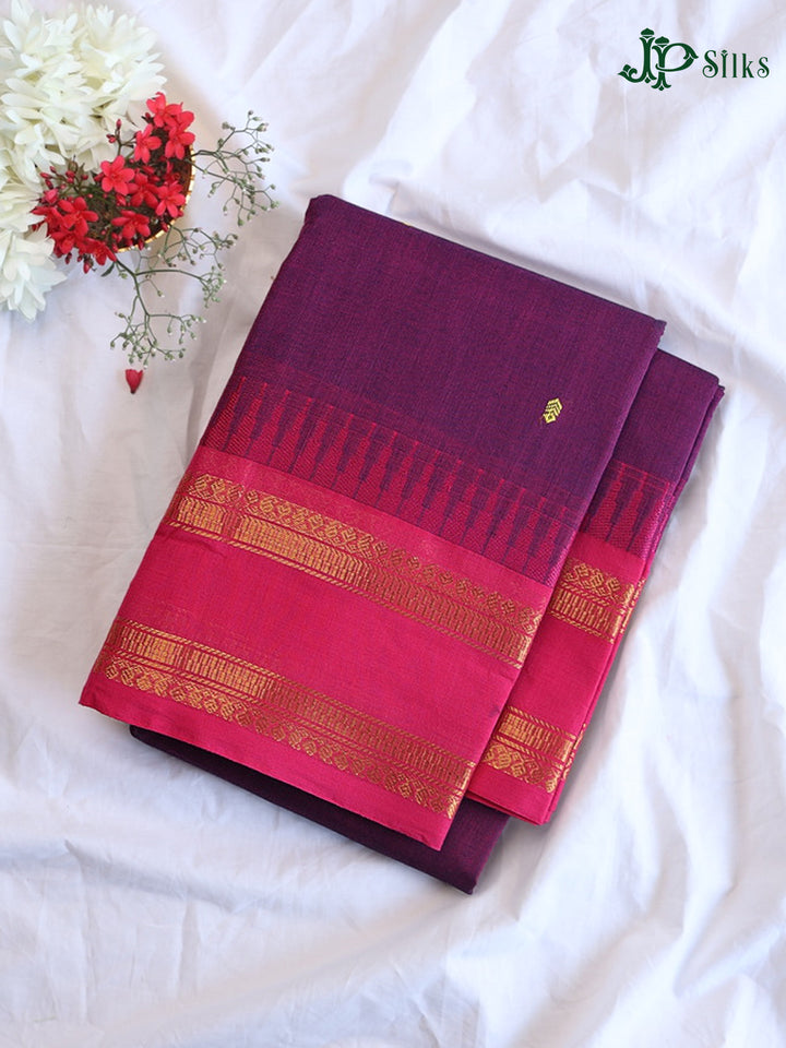 Grape Purple Theni Cotton Saree - G891