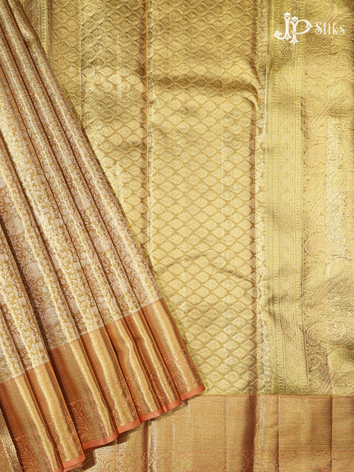 Gold Kanchipuram Silk Saree - G863