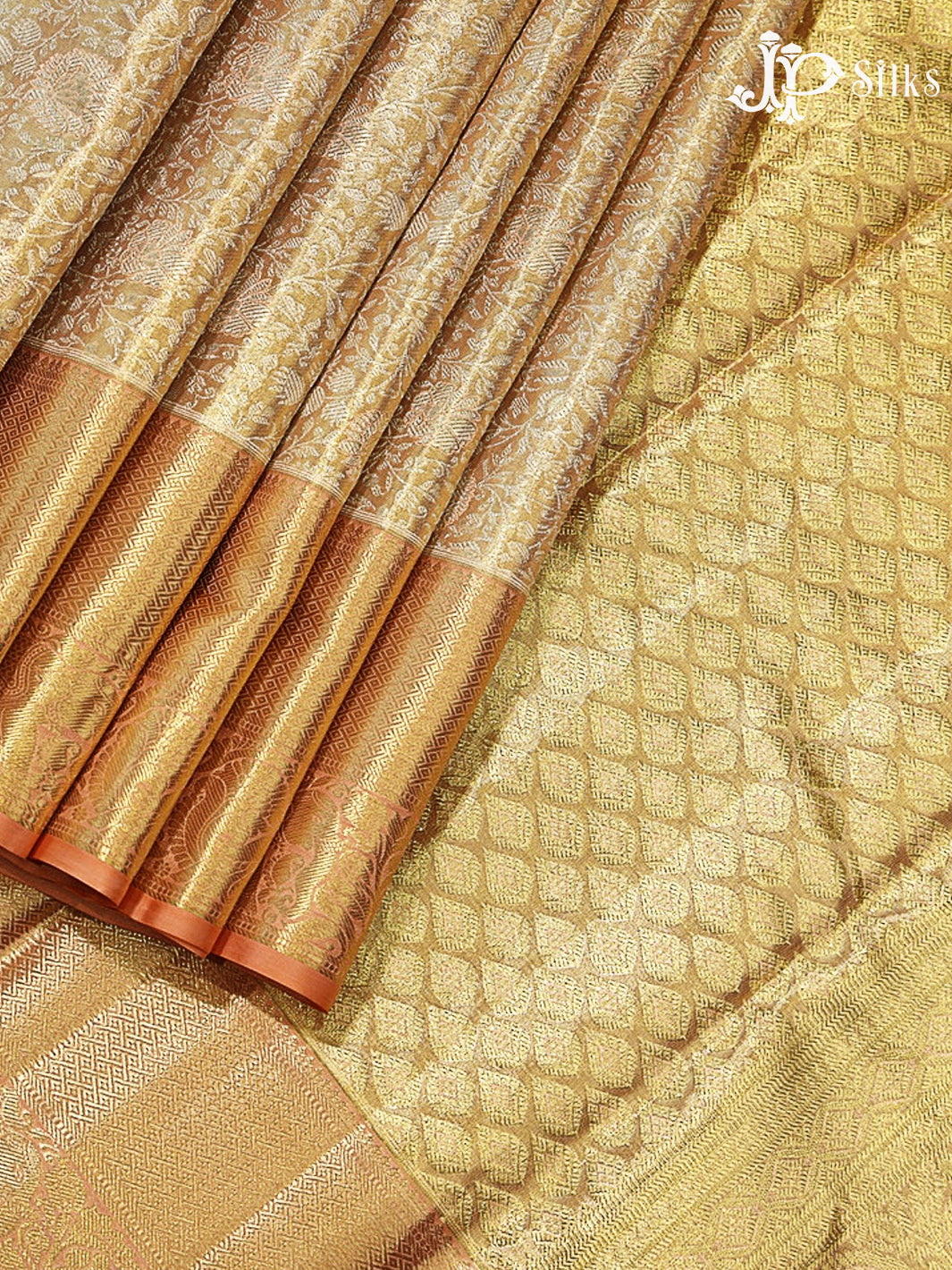 Gold Kanchipuram Silk Saree - G863