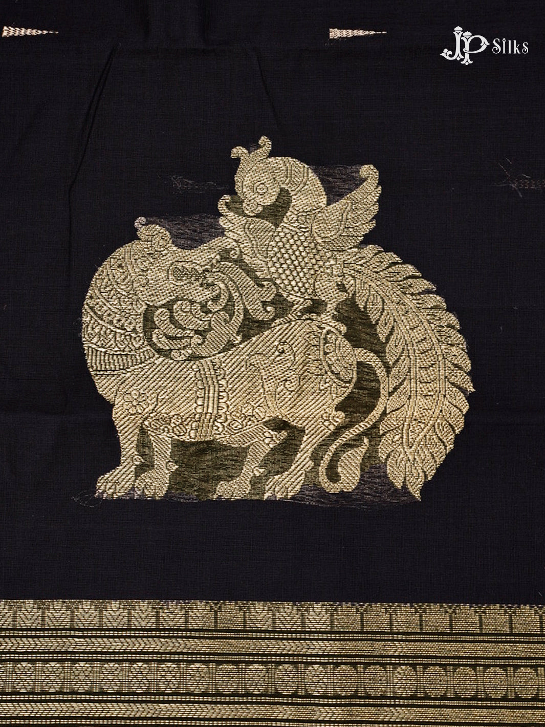 Black Kanchi Cotton Saree - G53