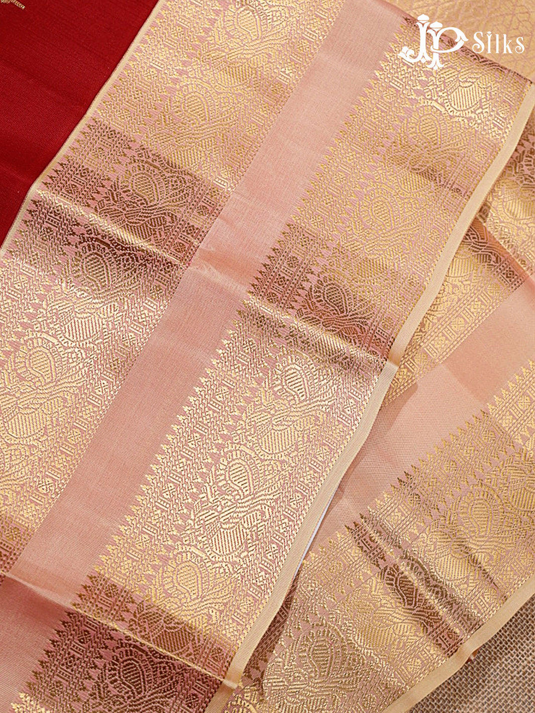 Maroon & Light Pink Pure Silk Mix Saree - H25