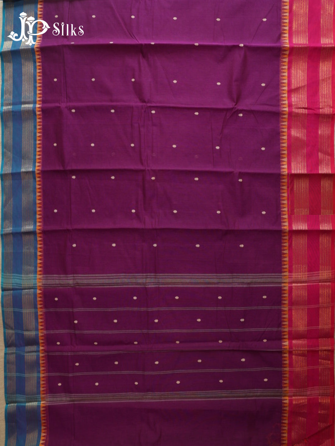 Dark Purple Theni Cotton Saree - G881