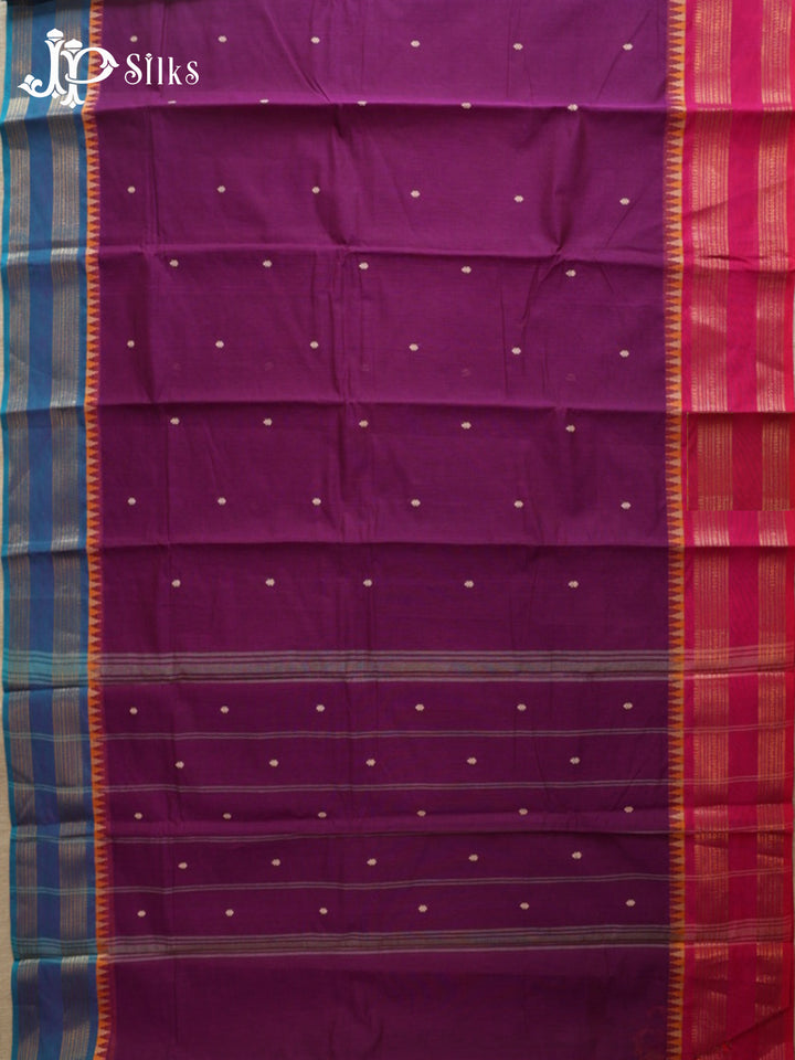 Dark Purple Theni Cotton Saree - G881