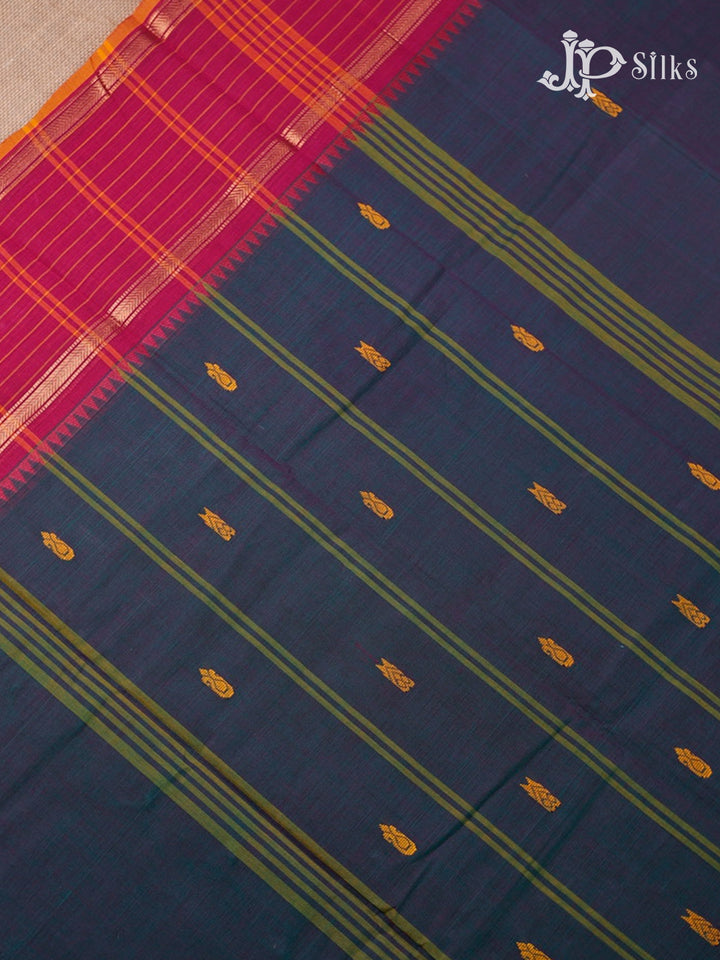 Blush Green Theni Cotton Saree - G106