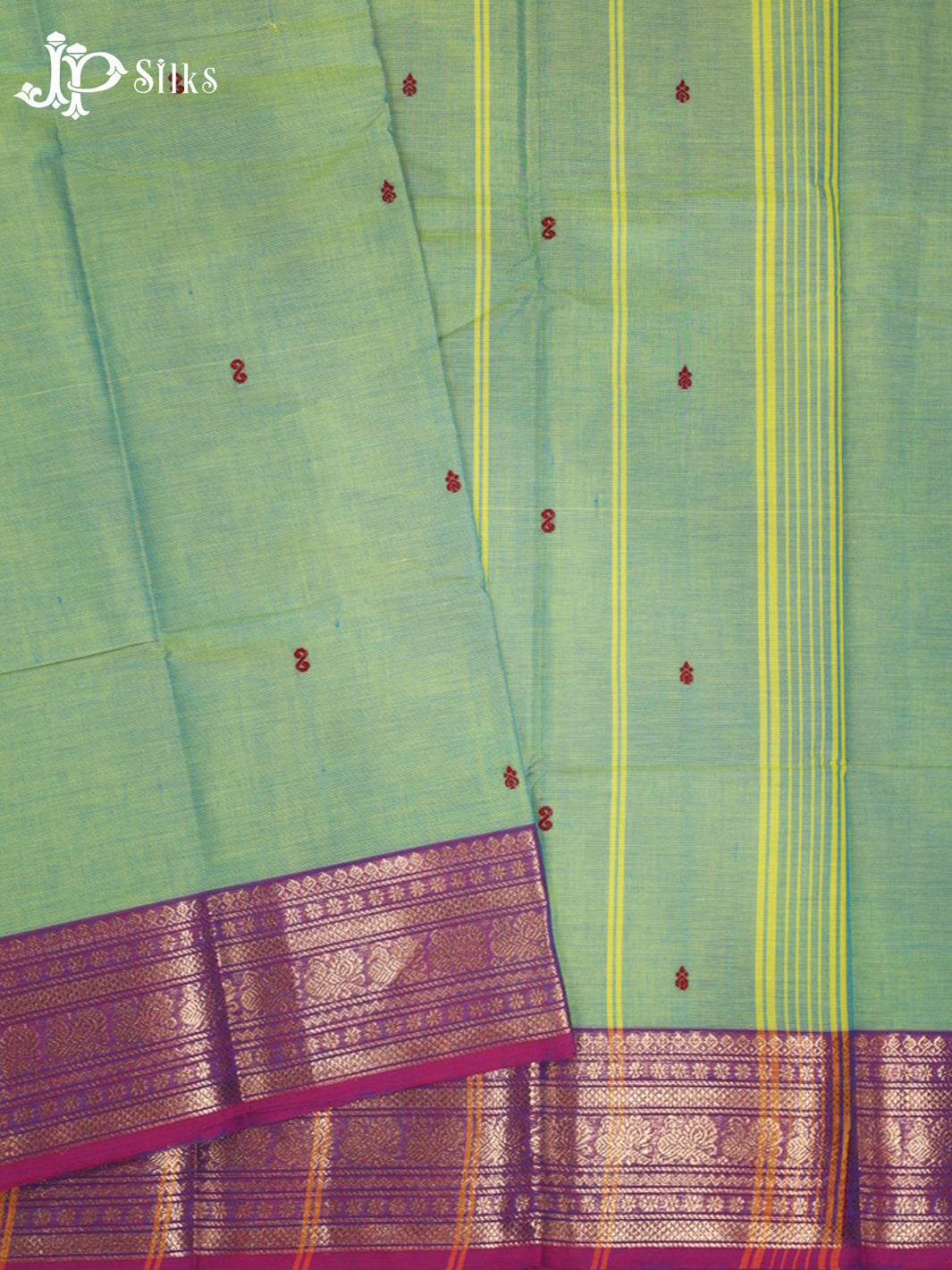 Light Green Theni Cotton Saree - G901