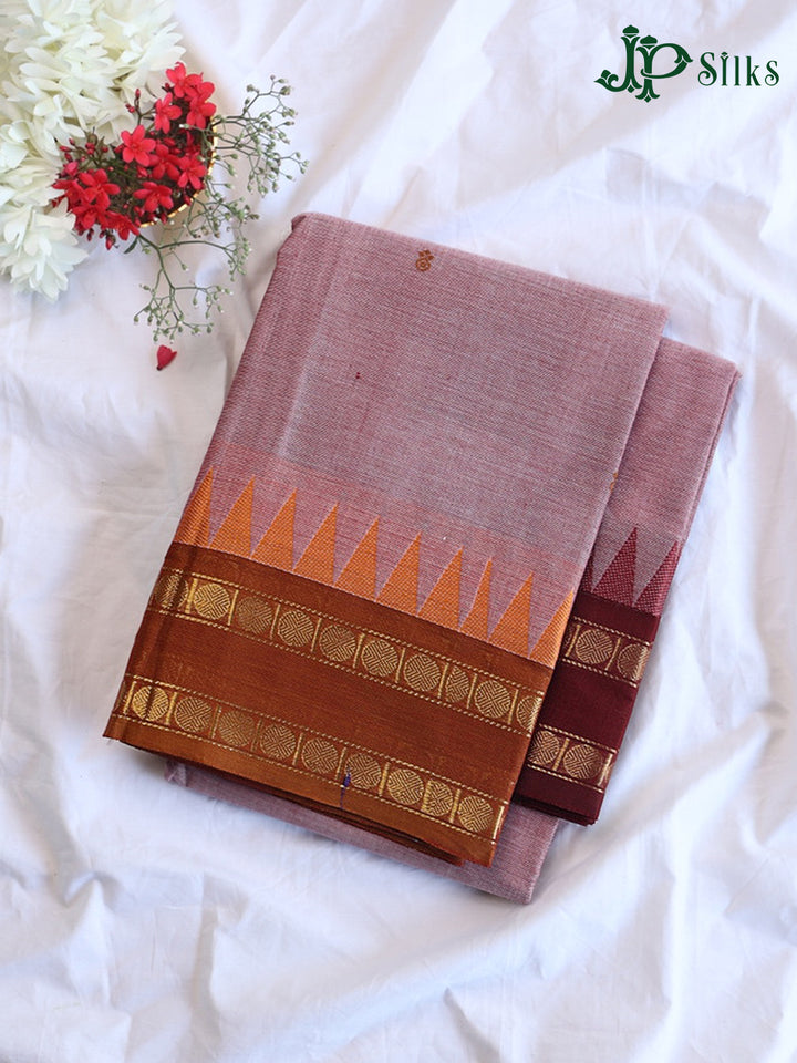 Onion Pink Theni Cotton Saree - G899