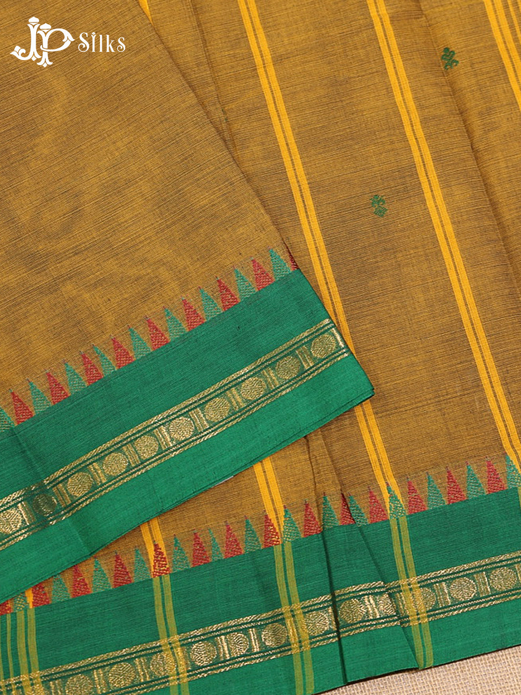 Mustard Theni Cotton Saree - G895