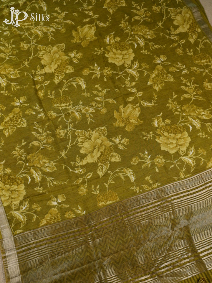 Mehendi Green Semi Tussar Saree - G35