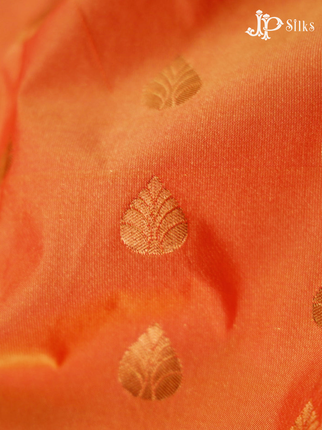 Dual Shade Orange And Blue Art Silk Saree - E4889