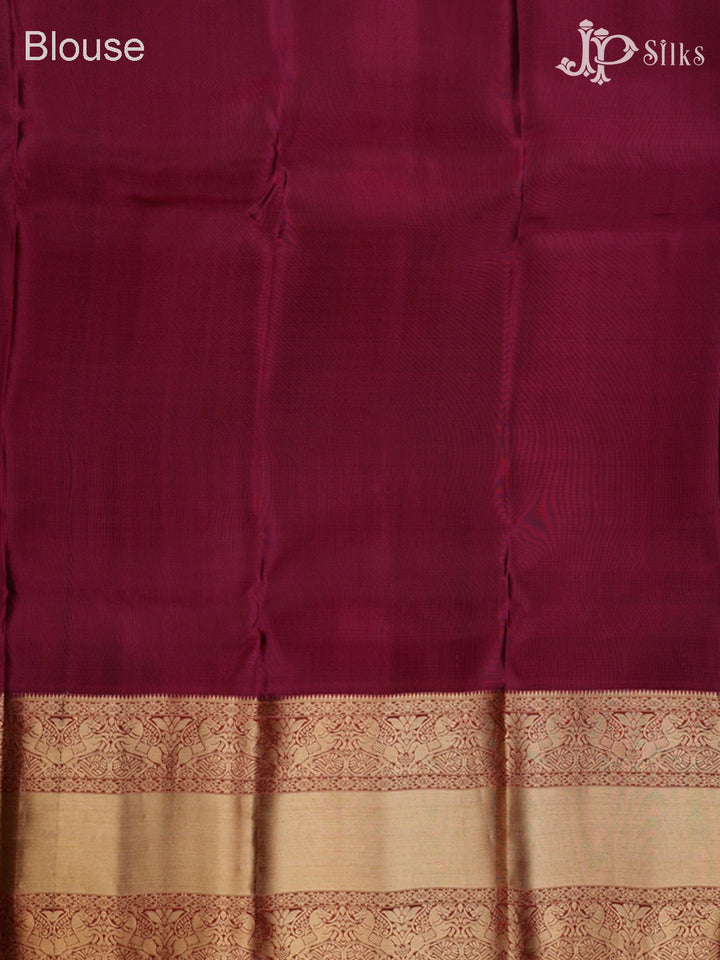 Black And Magenta Pink Pure Silk Mixed Saree - F3614